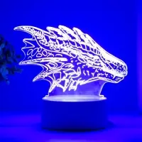 Светильник 3D RISALUX &laquo;Дракон&raquo;, LED-ночник, белый 15&times;9.5&times;11 см