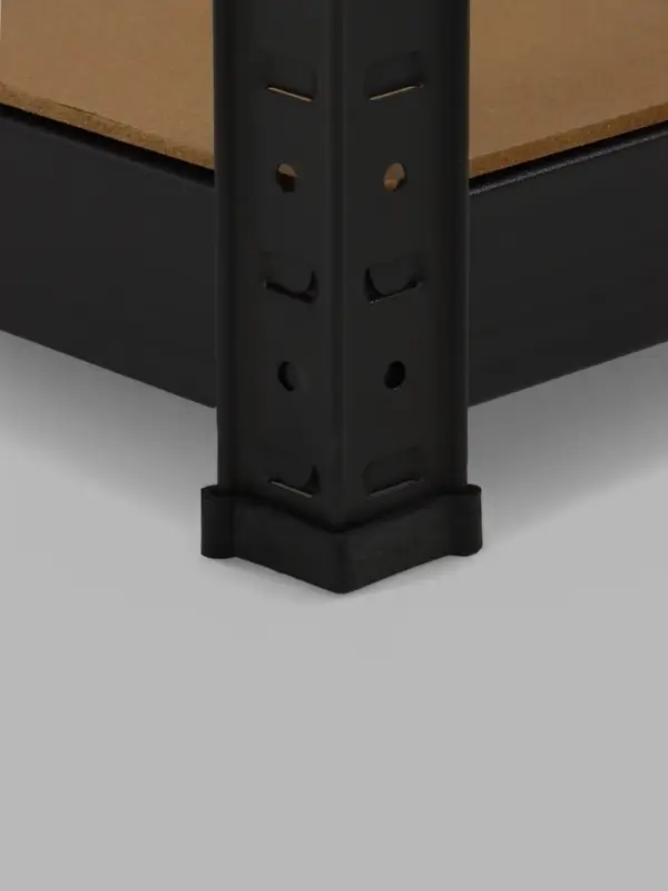 Стеллаж металлический для склада напольный, 5 полок, 180&times;90&times;40 см, чёрный