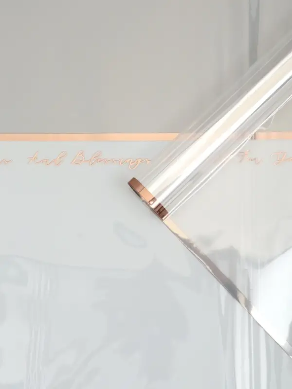 Пленка для цветов, "Полоса с окном", белая, 57х57&plusmn;2 см