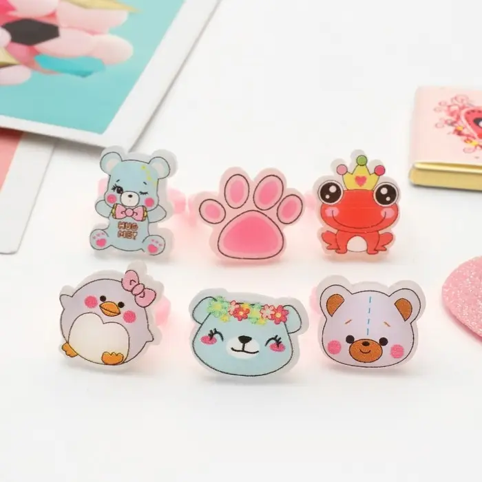 Кольцо детское Выбражулька «Радость», форма МИКС, цветное, безразмерное Кольцо детское Выбражулька «Радость», форма МИКС, цветное, безразмерное