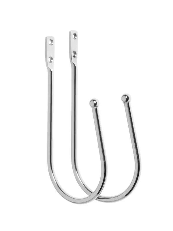 Крючок для штор ТУНДРА KS011, однорожковый, цвет хром, 2 шт Крючок для штор ТУНДРА KS011, однорожковый, цвет хром, 2 шт