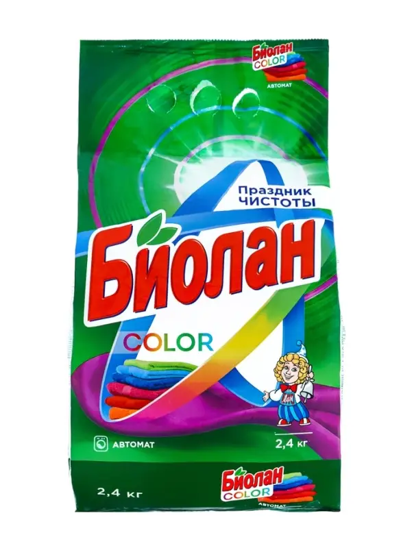 Стиральный порошок &laquo;Биолан&raquo; Color, автомат, 2.4 кг