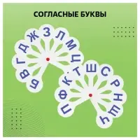 Набор веер-касс, гласные, согласные и цифры, Стамм, 3 штуки, плотные, пакет с европодвесом