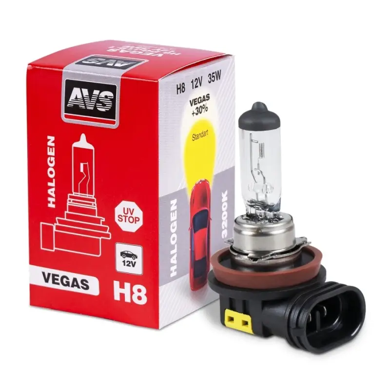 Галогенная лампа AVS Vegas H8.12V.35W.1шт.