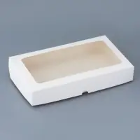 Коробка складная под белая, 26 х 15 х 4 см Коробка складная под белая, 26 х 15 х 4 см
