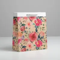 Пакет подарочный крафтовый, упаковка, &laquo;With big love&raquo;, 23 х 27 х 12 см