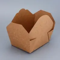 Контейнер одноразовый, коробка пищевая, крафт, для лапши, 900 мл, 15&times;11.5&times;7 см