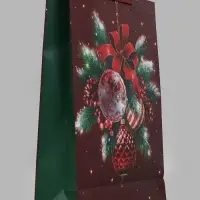 Пакет подарочный &laquo;Алые украшения&raquo;, 33&times;10&times;42.5 см