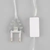 Гирлянда &laquo;Нить&raquo; 5 м с насадками &laquo;Клубки красно-голубые&raquo;, IP20, прозрачная нить, 20 LED, свечение тёплое белое, 220 В