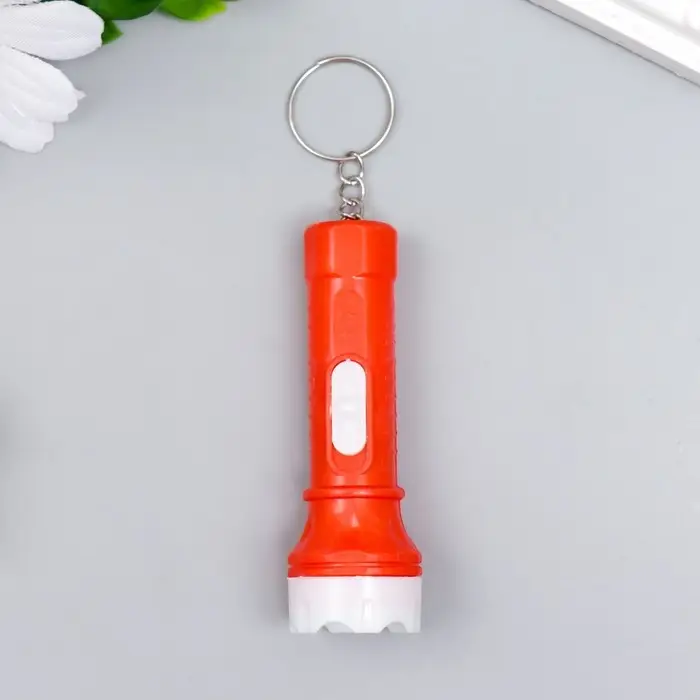 Фонарик брелок для ключей на кольце «Дорожный», светит, 6.3×2.3×2.3 см, МИКС Фонарик брелок для ключей на кольце «Дорожный», светит, 6.3×2.3×2.3 см, МИКС