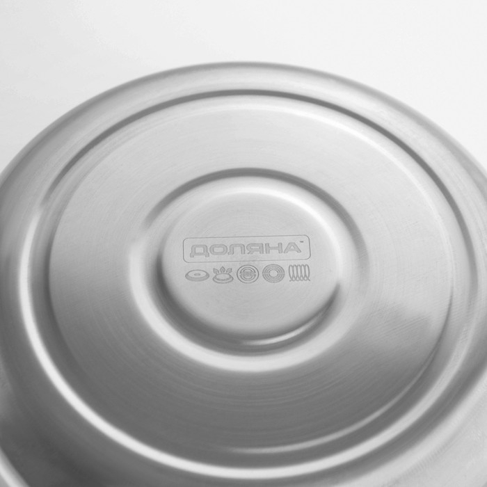 Мантоварка - пароварка из нержавеющей стали Доляна «Классика», d=24 см, 4 уровня (нижний уровень 3,6 л)