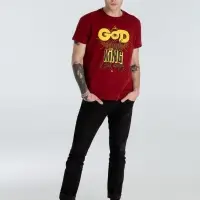 Футболка A God is High, гранатово-красная, размер M