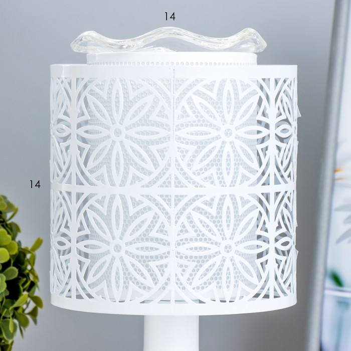 Аромасветильник Аромасветильник "Цветы" G4 35Вт белый 14,5х14,5х25,5 см RISALUX