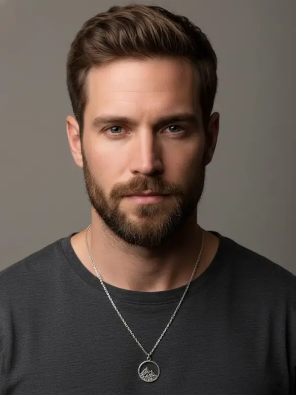 Кулоны парные &laquo;Горы и море&raquo;, 45 см, цвет чернёное серебро