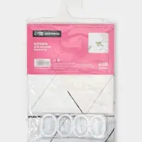 Штора для ванны Доляна &laquo;Геометрия&raquo;, 180&times;180 см, EVA