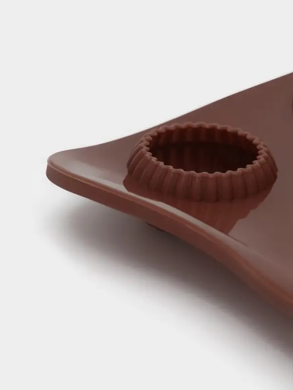 Форма для конфет и шоколада Доляна &laquo;Колечко.Риб&raquo;, силикон, 21&times;10.5&times;1.8 см, 11 ячеек, коричневая
