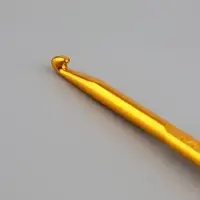 Крючок для вязания, двусторонний, d=6/7 мм, 13 см, цвет золотой