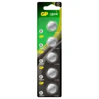 Батарейка литиевая GP, CR2016-5BL, 3 В, блистер, 5 шт.
