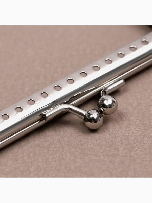 Фермуар пришивной &laquo;Прямоугольник&raquo;, 10 см, цвет серебряный