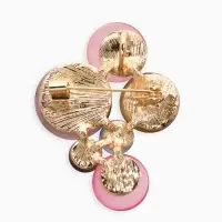 Брошь "Пузырьки", цветная в золоте