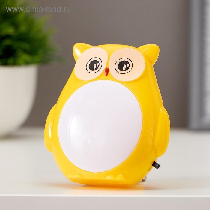 Ночник Ночник "Совенок" LED от сети МИКС 4,5х8х8,5 см RISALUX