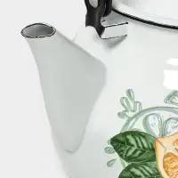 Чайник эмалированный &laquo;Лимонный сет&raquo;, 3 л, металлическая ручка, белый