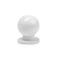 Ручка-кнопка CAPPIO RK146, d=25 мм, цвет белый, 8 шт.