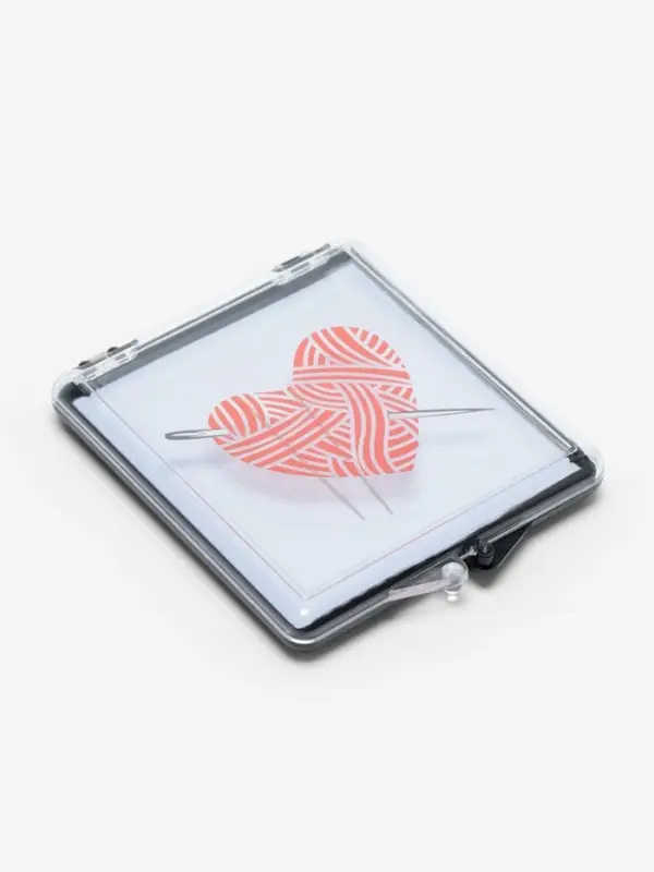 Игольница магнитная &laquo;Сердце&raquo;,7&times;8 см, чёрная