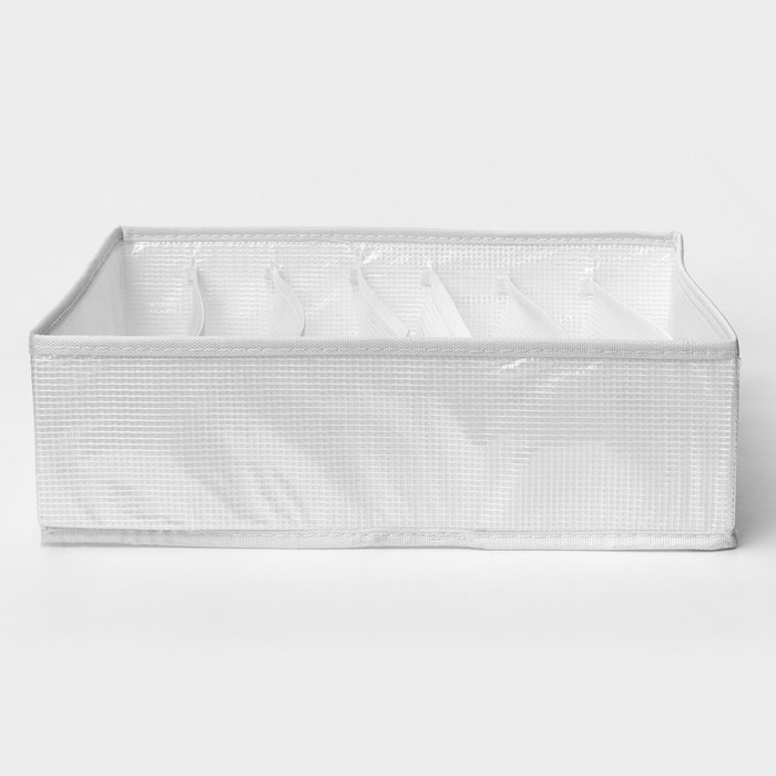 Органайзер для хранения белья LaDо́m, 7 ячеек, 32×32×10 см, цвет белый Органайзер для хранения белья LaDо́m, 7 ячеек, 32×32×10 см, цвет белый