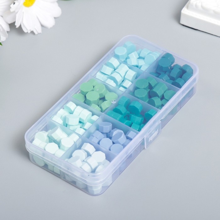 Набор сургуча Набор сургуча "Оттенки зелёного" матовый 10 цветов 12,7х6,5х2 см