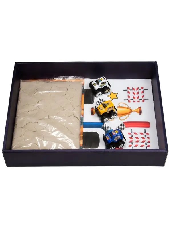 Космический песок “Гонки“ с песочницей 1,5 кг Космический песок “Гонки“ с песочницей 1,5 кг