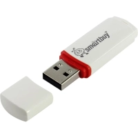 Флеш-память Smartbuy Crown, 16Gb, USB 2.0, бел, SB16GBCRW-W