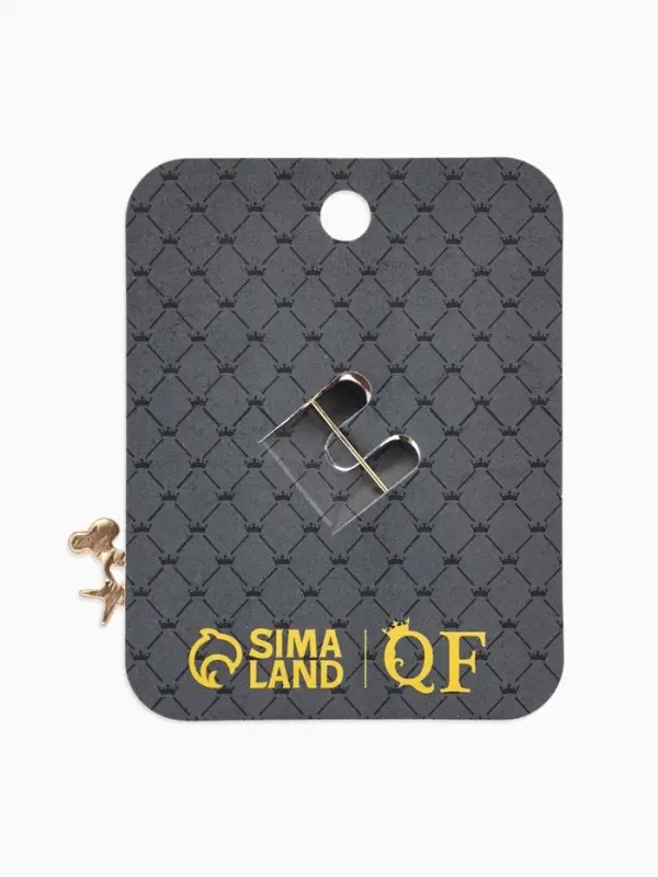 Брошь &laquo;Космос&raquo;, белая в матовом золоте