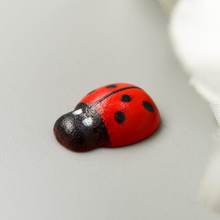 Декор для творчества дерево "Божья коровка" набор 38 шт 1,3х1,1 см