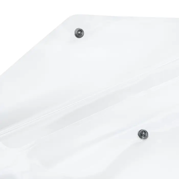 Папка-конверт на кнопке А4, 160 мкм, ErichKrause Glossy Clear, глянцевая, с цветной кнопкой, прозрачная, микс