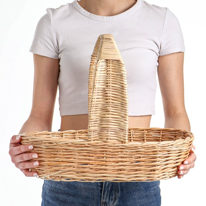 Корзина продуктовая, 45×23×10/35 см, ручное плетение, ива Корзина продуктовая, 45×23×10/35 см, ручное плетение, ива