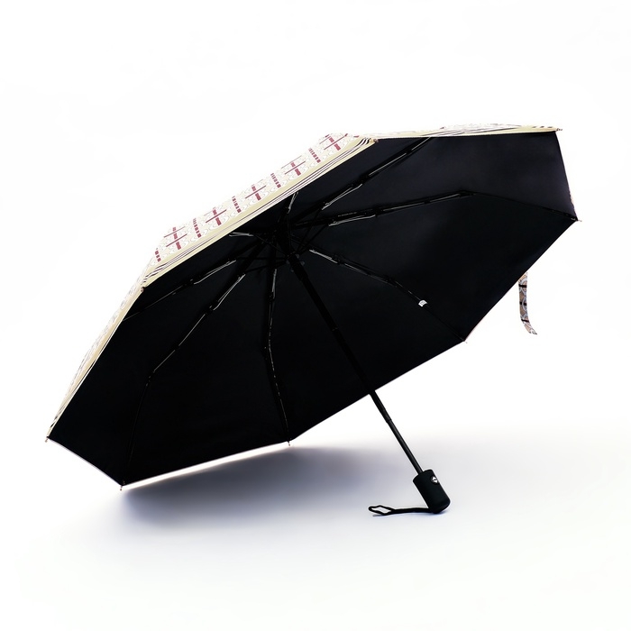 Зонт автоматический «Геометрия», эпонж, 3 сложения, 8 спиц, R = 48/55 см, D = 110 см, цвет МИКС Зонт автоматический «Геометрия», эпонж, 3 сложения, 8 спиц, R = 48/55 см, D = 110 см, цвет МИКС