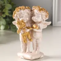 Фигура полистоун "Ангелочки пара" 13х10х5 см