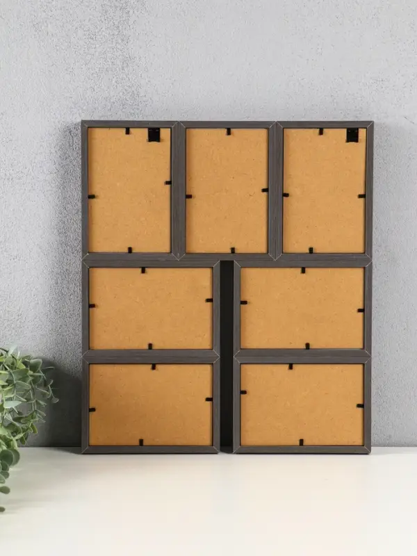 Фоторамка МДФ, стекло на 7 фото 10х15 "День и ночь" 40,5х35,5х2,2 см