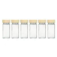 VETTA ЭКО Вуд Набор банок для специй, 6шт., 120мл,стекло, бамбук