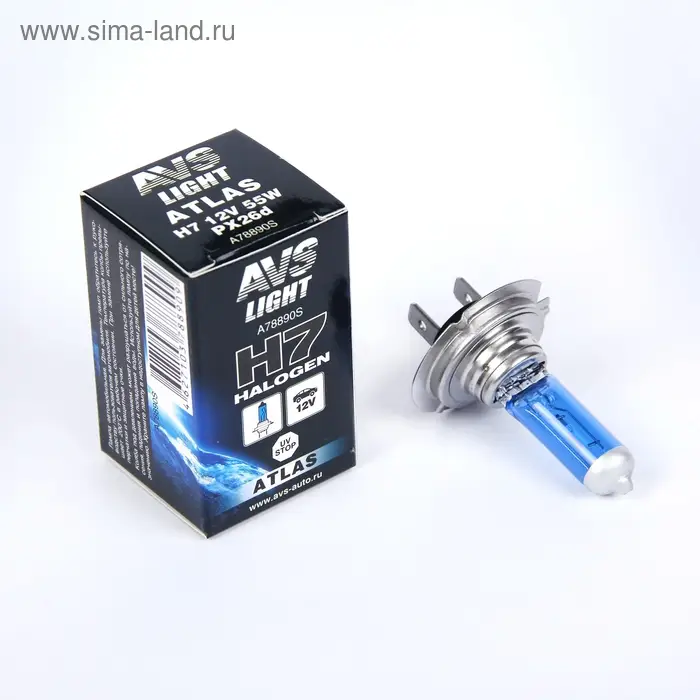 Галогенная лампа AVS ATLAS BOX, H7, 12 В, 55 Вт, 5000К, 1 шт. Галогенная лампа AVS ATLAS BOX, H7, 12 В, 55 Вт, 5000К, 1 шт.
