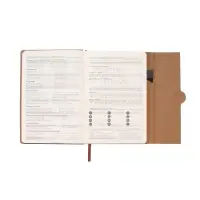 Ежедневник недатированный формат А5, с клапаном, 96л, линия, пвх, Серый