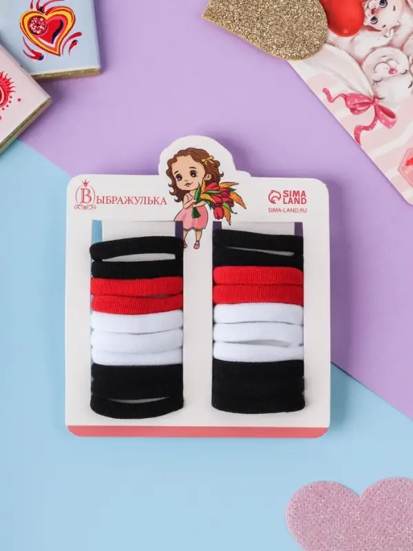 Резинки для волос «Аделия», набор 20 шт., классик, 3 см, МИКС Резинки для волос «Аделия», набор 20 шт., классик, 3 см, МИКС