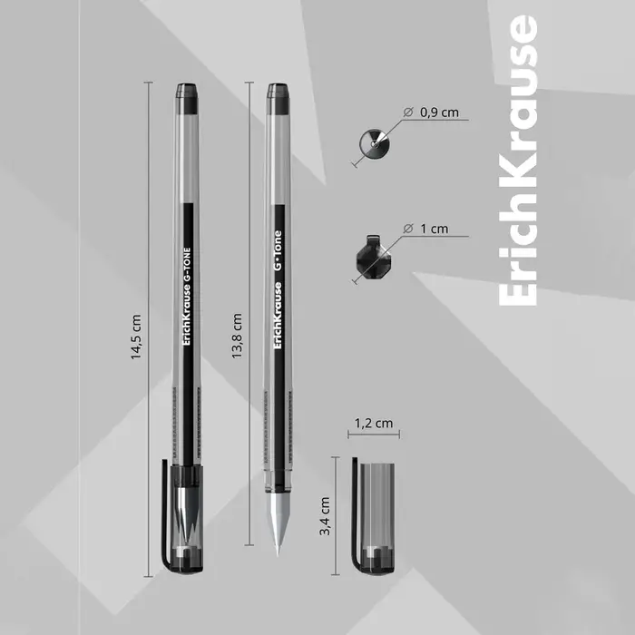 Ручка гелевая ErichKrause. G-Tone, чёрный стержень, узел 0.5 мм