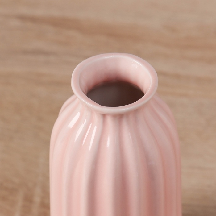 Ваза керамика настольная Ваза керамика настольная "Олвен" классик, 12,5х5 см, светло-розовый