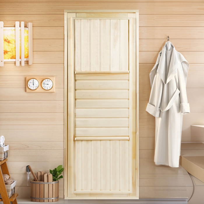 Дверь для бани и сауны Дверь для бани и сауны "Эконом", ЛИПА 180×70см