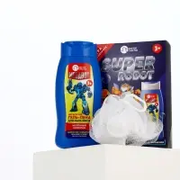 Подарочный набор детский SUPER ROBOT, гель-пена 250 мл и мочалка, Чистое счастье