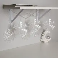 Гирлянда &laquo;Нить&raquo; 2 м с насадками &laquo;Снежинка матовая&raquo;, IP20, прозрачная нить, 36 LED, свечение синее, 220 В