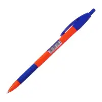 Ручка шариковая автоматическая Erich Krause R=301 Orange Matic & Grip, узел 0.7 мм, чернила синие, резиновый держатель, длина линии письма 2000 метров