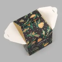Коробка подарочная новогодняя складная &laquo;С новым годом&raquo;, 12&times;12&times;12 см